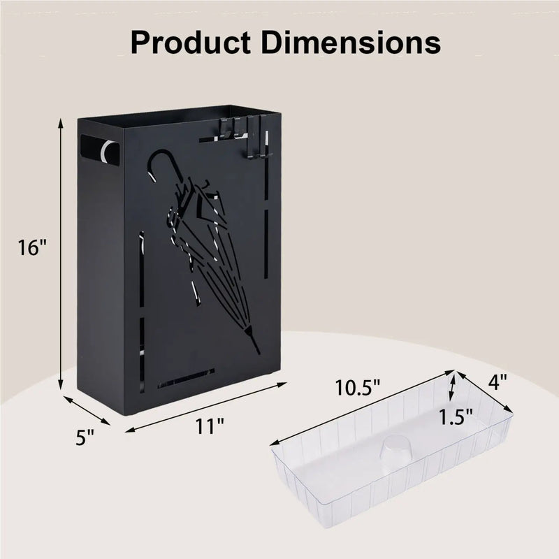 Rectangular Umbrella Stand with Removable Drip Tray by DirectDeals