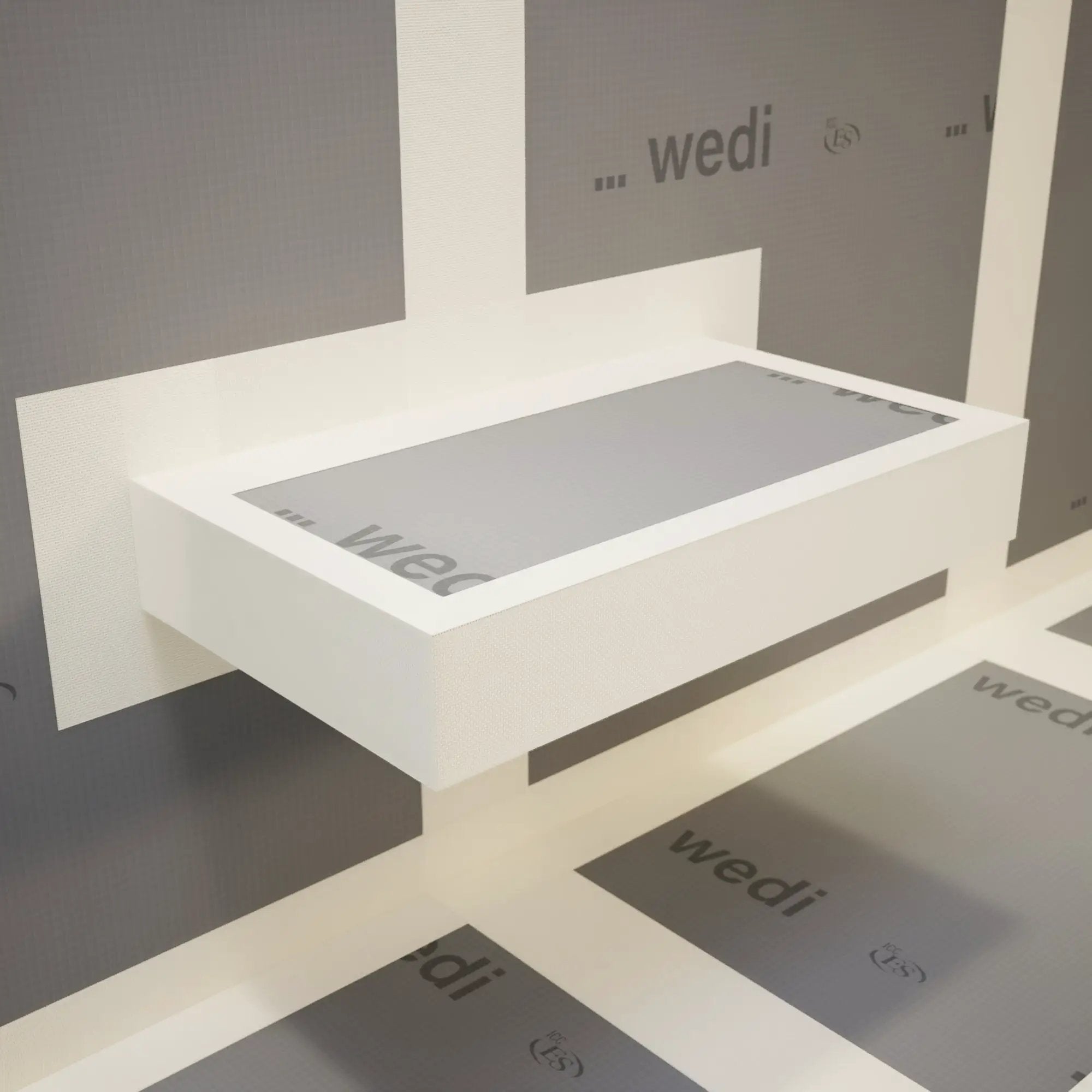 The Original Floating Shower Bench Kit­™ with wedi® & Original Shower Bench Bracket® by The Original Granite Bracket