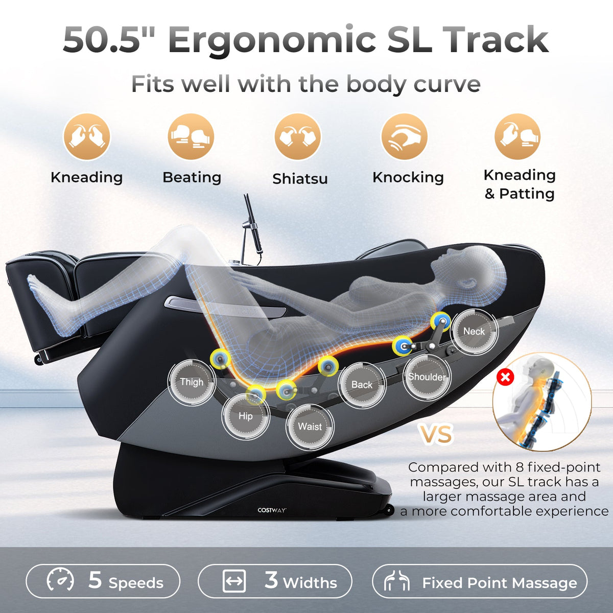Relaxation 29-Full Body Massage Chair with Waist Heating & Airbag Massage, photo 7 of 19