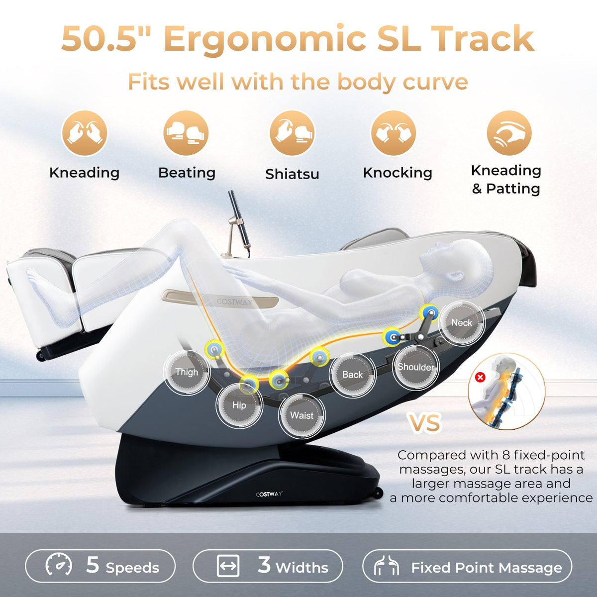 Relaxation 29-Full Body Massage Chair with Waist Heating & Airbag Massage, photo 15 of 19