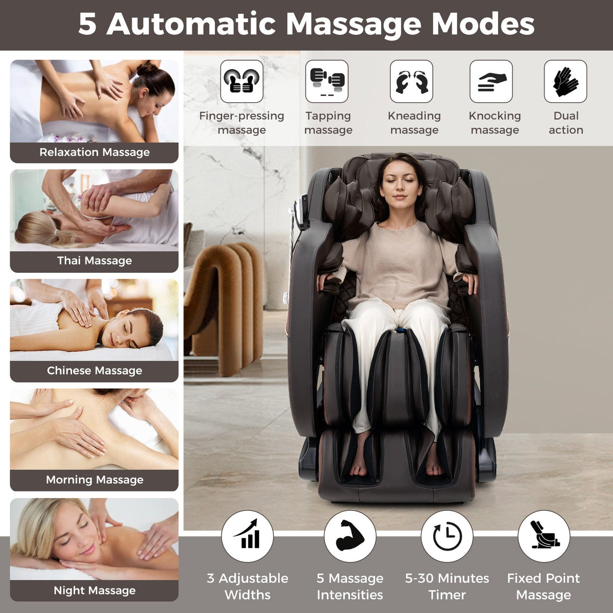 Relaxation 38 - Full Body Massage Chair with Airbags and Heater, photo 7 of 25