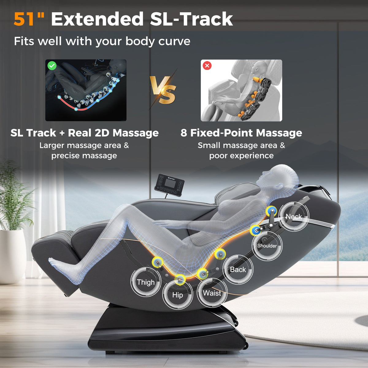 Relaxation 38 - Full Body Massage Chair with Airbags and Heater, photo 12 of 25