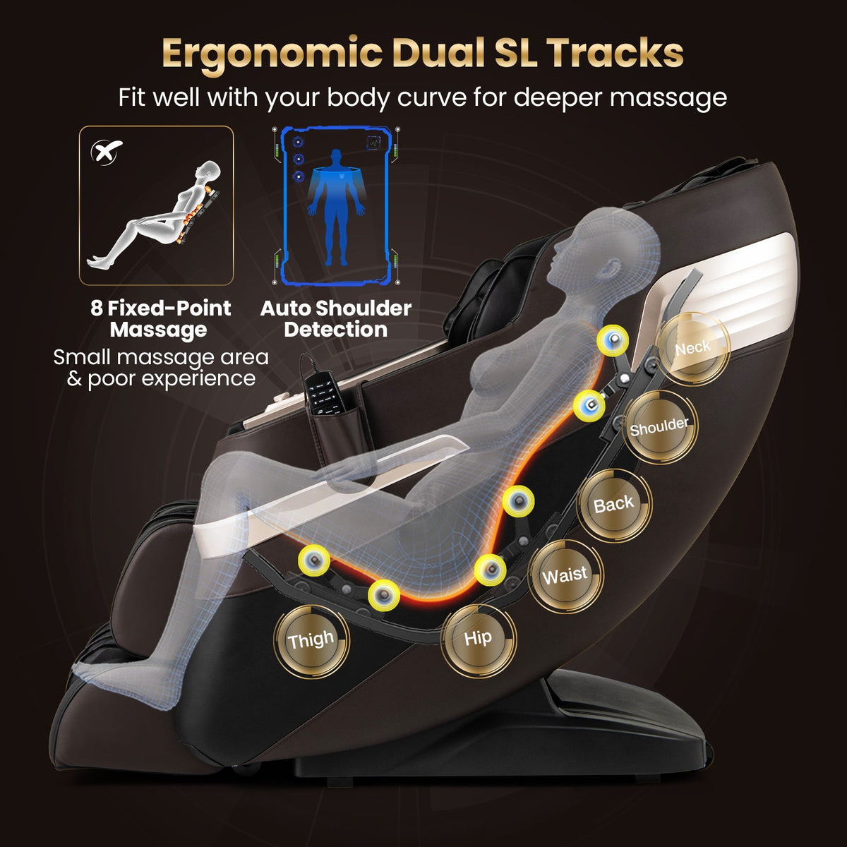 Relaxation 44 - Fully Body Massage Chair with Airbags and Waist Heater, photo 10 of 10