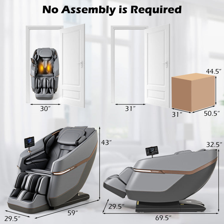 Relaxation 48 - Full Body Zero Gravity Massage Chair SL Track Recliner with Touch Screen, photo 4 of 10