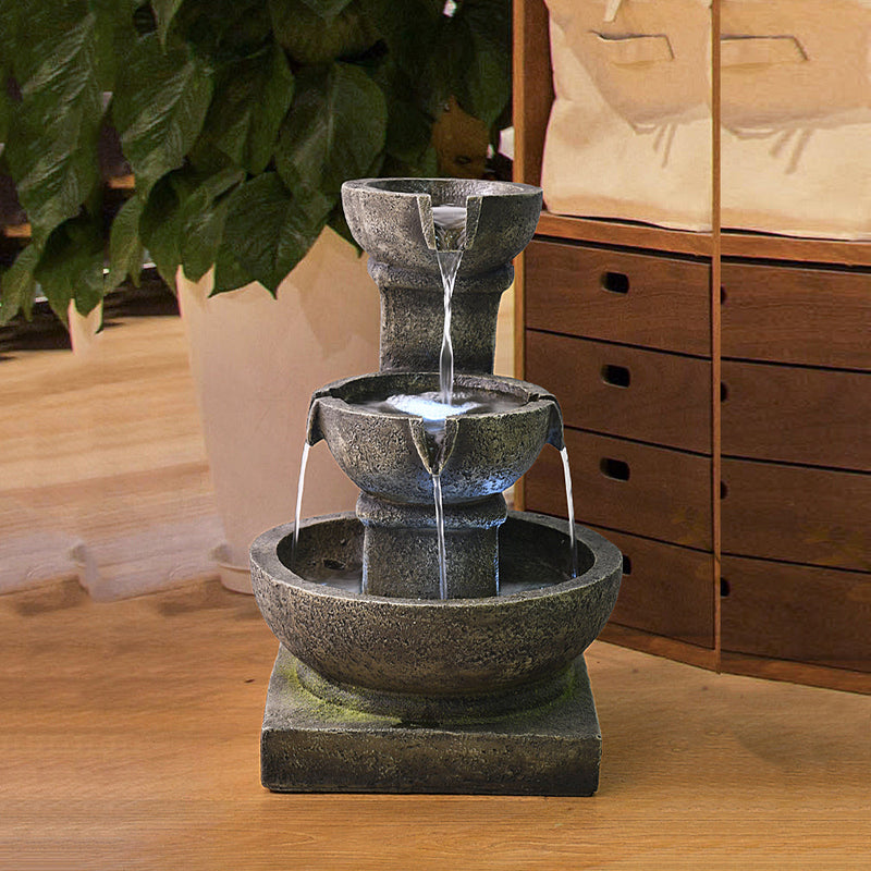 Resin Classical 3 Tier Tabletop Garden Fountain 16 Inch, photo 2 of 10