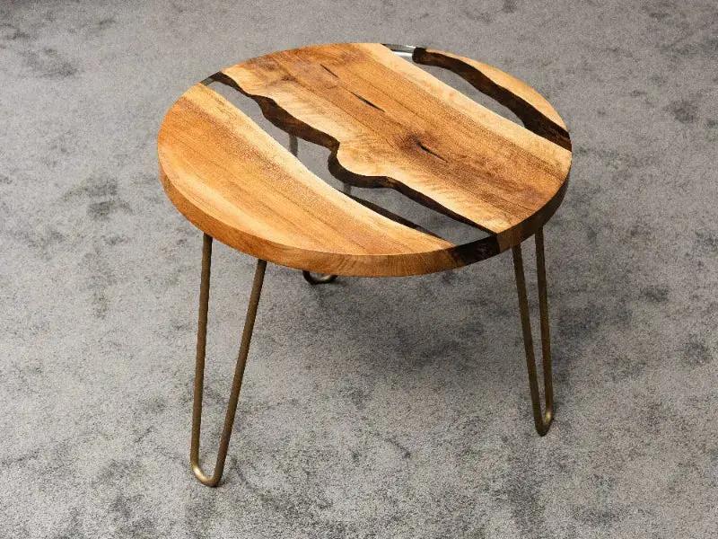 Round Side - End - Accent Table with Straight Edge | Voronoi, photo 4 of 8