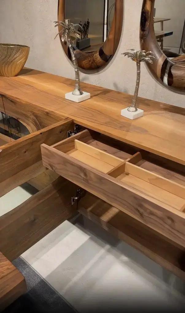 Wood and Resin Dining Room Buffet & Sideboard Table | Voronoi Collection by Gizz