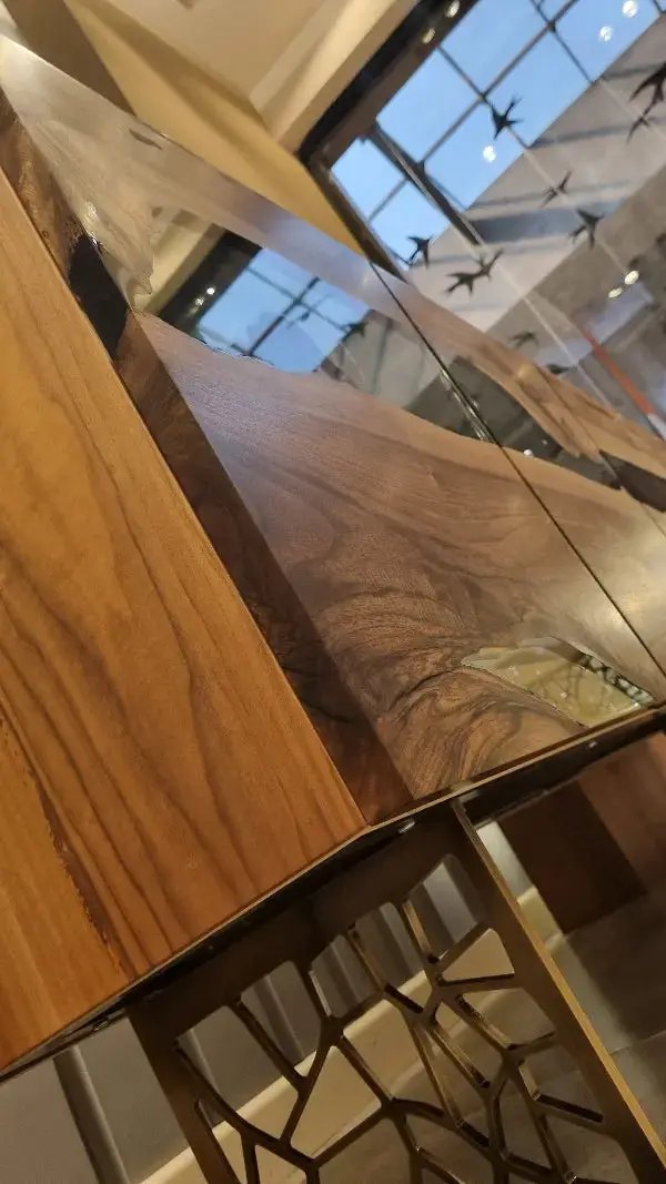 Wood and Resin Dining Room Buffet & Sideboard Table | Voronoi Collection by Gizz