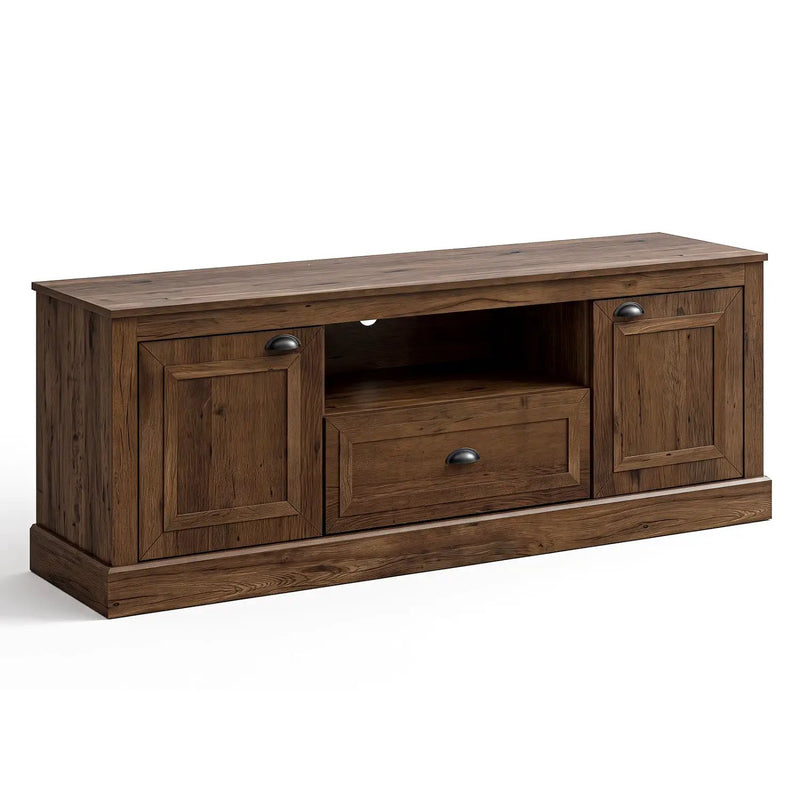 Farmhouse TV Stand for 70" TVs with Storage Cabinets by DirectDeals