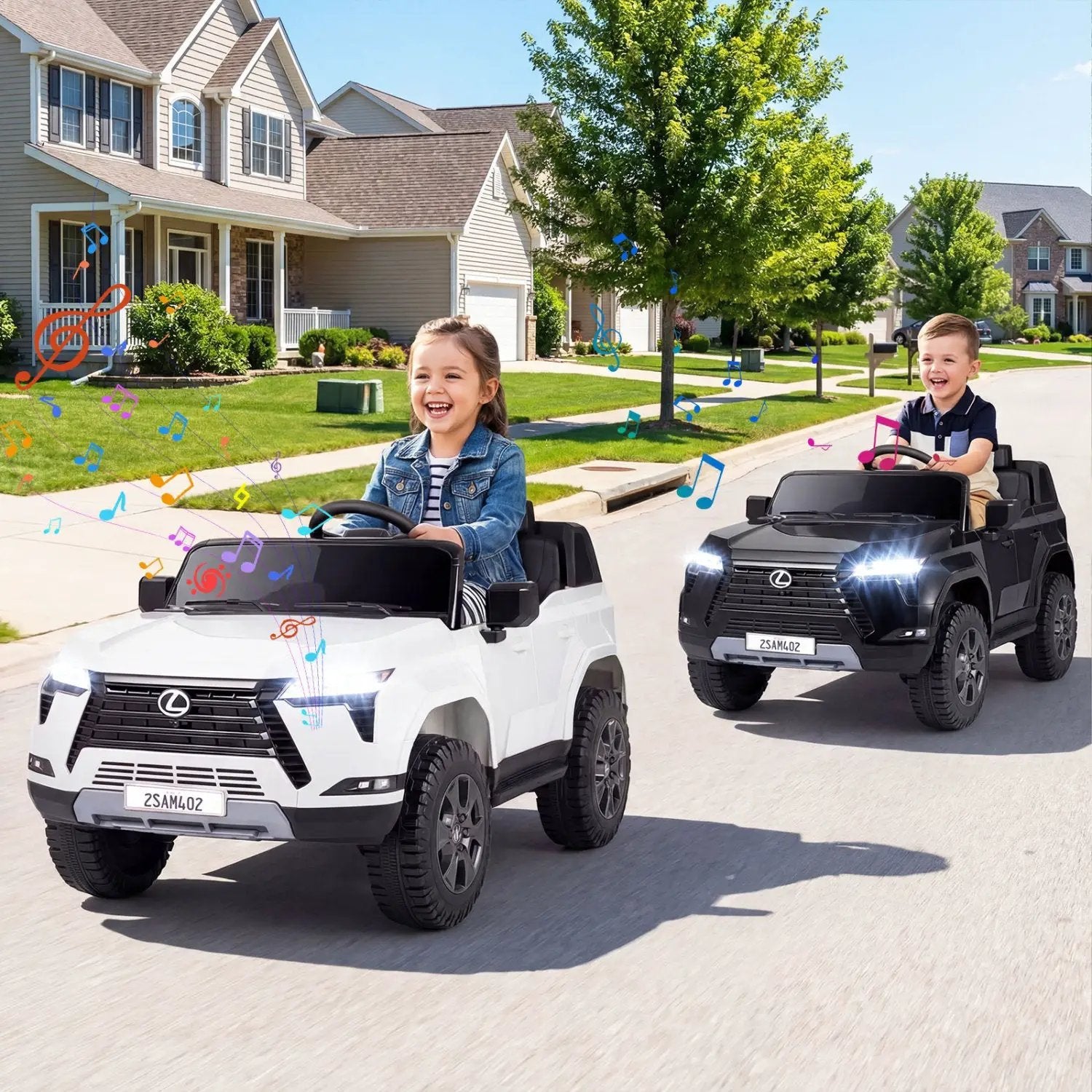 Ride on Car 24V 4WD Licensed LEXUS GX550 Electric Vehicle with Remote for Boys Girls Aged 3+ by DirectDeals