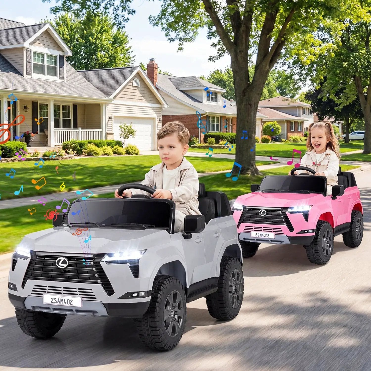 Ride on Car 24V 4WD Licensed LEXUS GX550 Electric Vehicle with Remote for Boys Girls Aged 3+ by DirectDeals