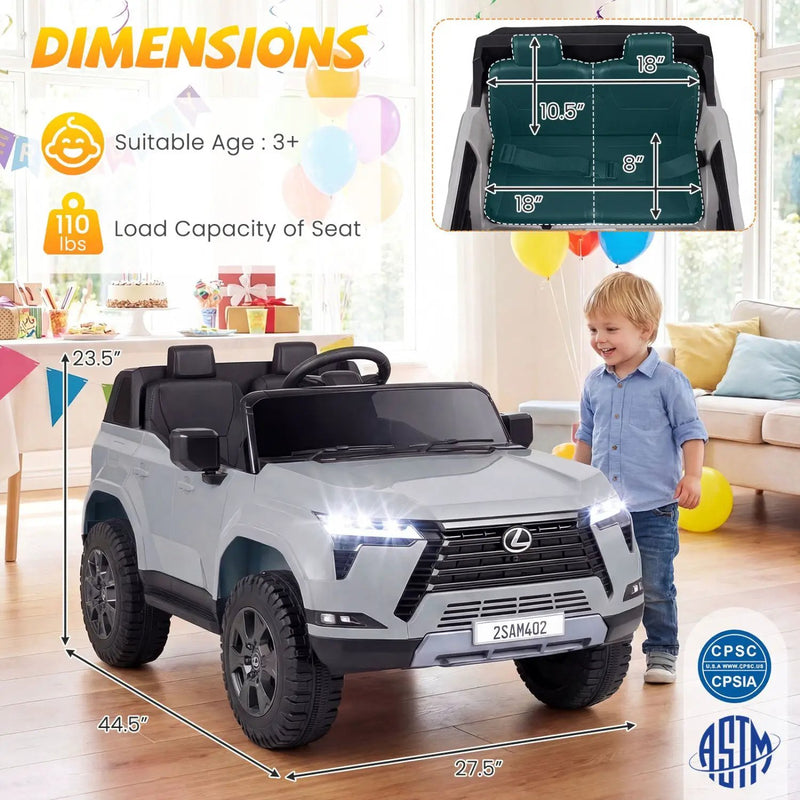 Ride on Car 24V 4WD Licensed LEXUS GX550 Electric Vehicle with Remote for Boys Girls Aged 3+ by DirectDeals