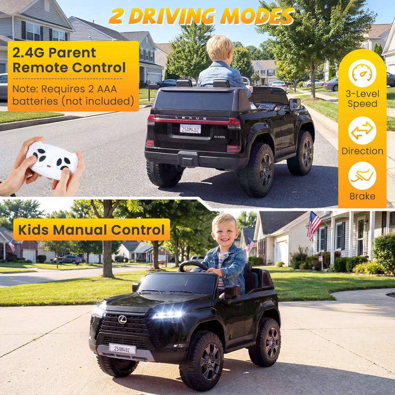 Ride on Car 24V 4WD Licensed LEXUS GX550 Electric Vehicle with Remote for Boys Girls Aged 3+ by DirectDeals