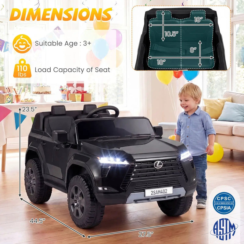 Ride on Car 24V 4WD Licensed LEXUS GX550 Electric Vehicle with Remote for Boys Girls Aged 3+ by DirectDeals
