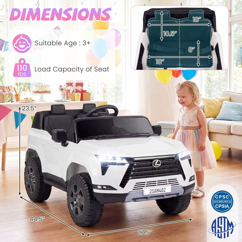 Ride on Car 24V 4WD Licensed LEXUS GX550 Electric Vehicle with Remote for Boys Girls Aged 3+ by DirectDeals