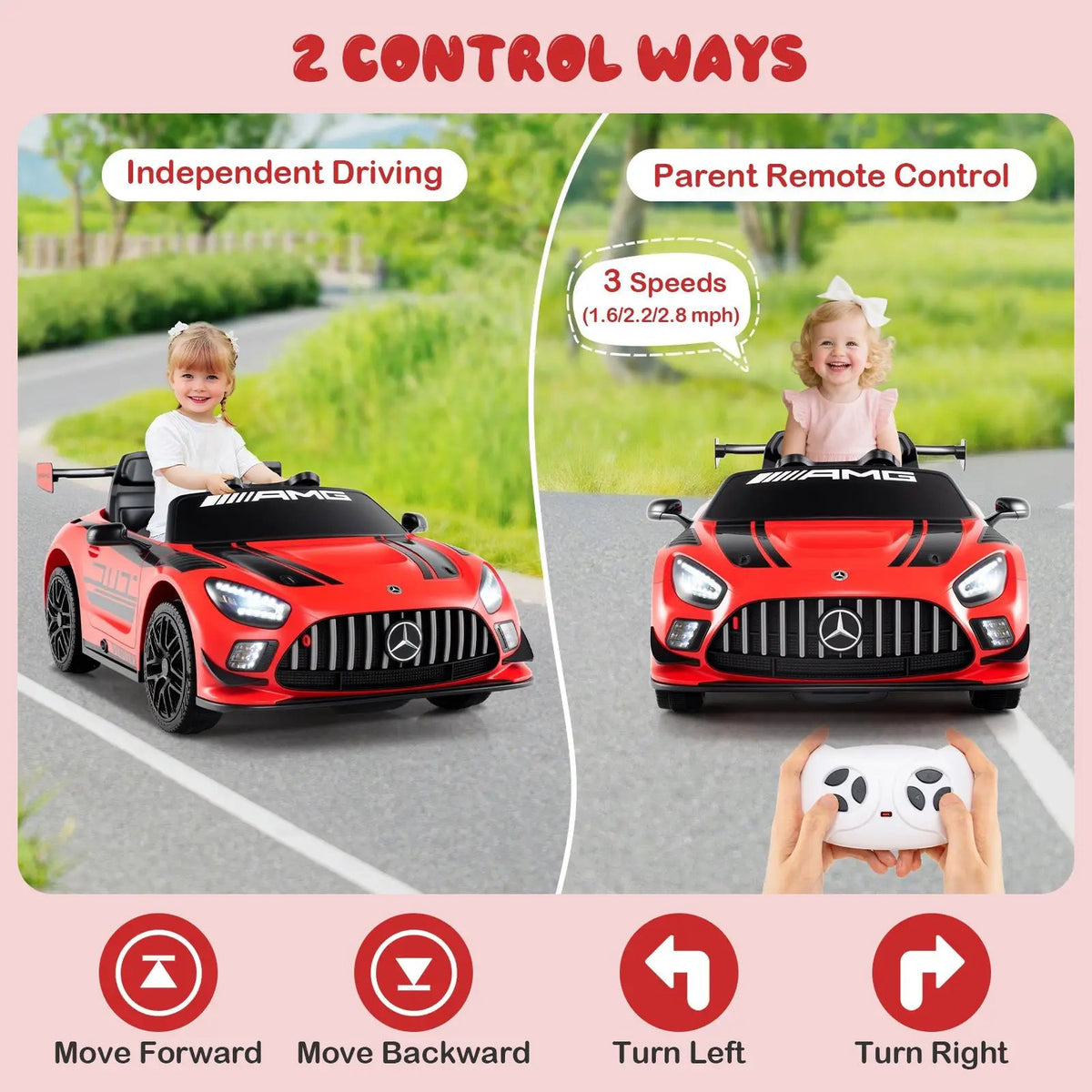 12V Kids Ride-On Car Mercedes-AMG GT3 Licensed with Adjustable Speed, photo 24 of 24