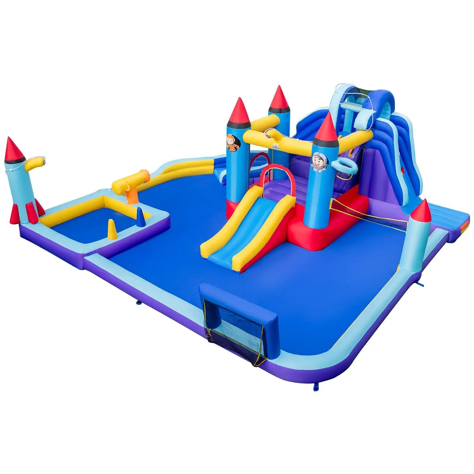 Rocket Theme Inflatable Water Slide Park with 1100W Blower by DirectDeals