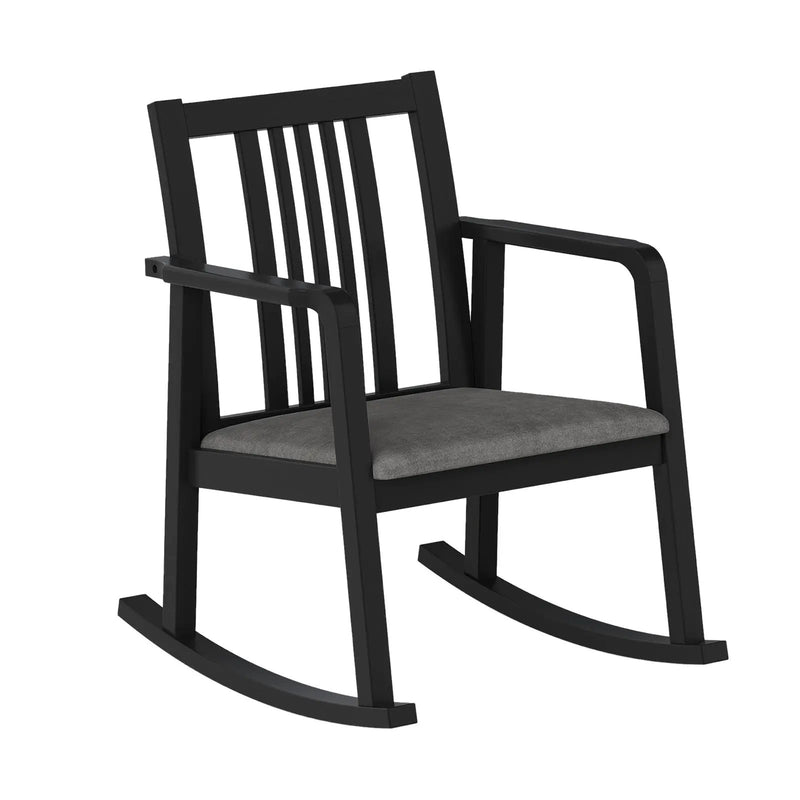 Rocking Chair with Slatted Back and Curved Armrests by DirectDeals