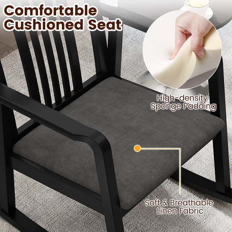 Rocking Chair with Slatted Back and Curved Armrests by DirectDeals