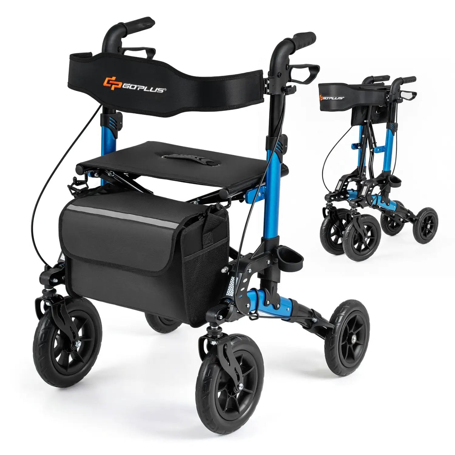 Rollator Walker for Seniors Folding Rolling Walker with Seat by DirectDeals