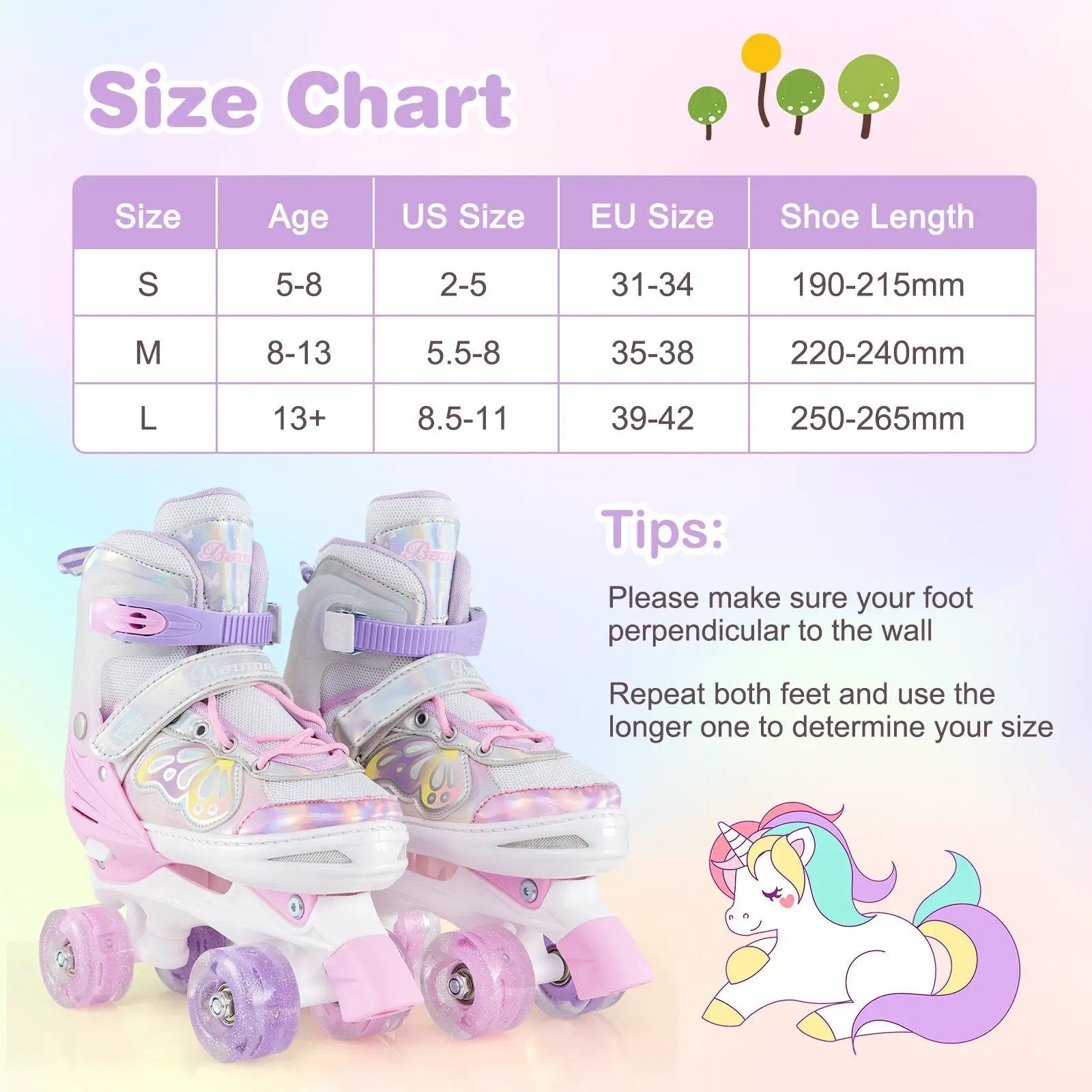 Roller Skates for Teens 4 Sizes Adjustable with Light-up Wheels for Boys Girls Ages 13+ by DirectDeals