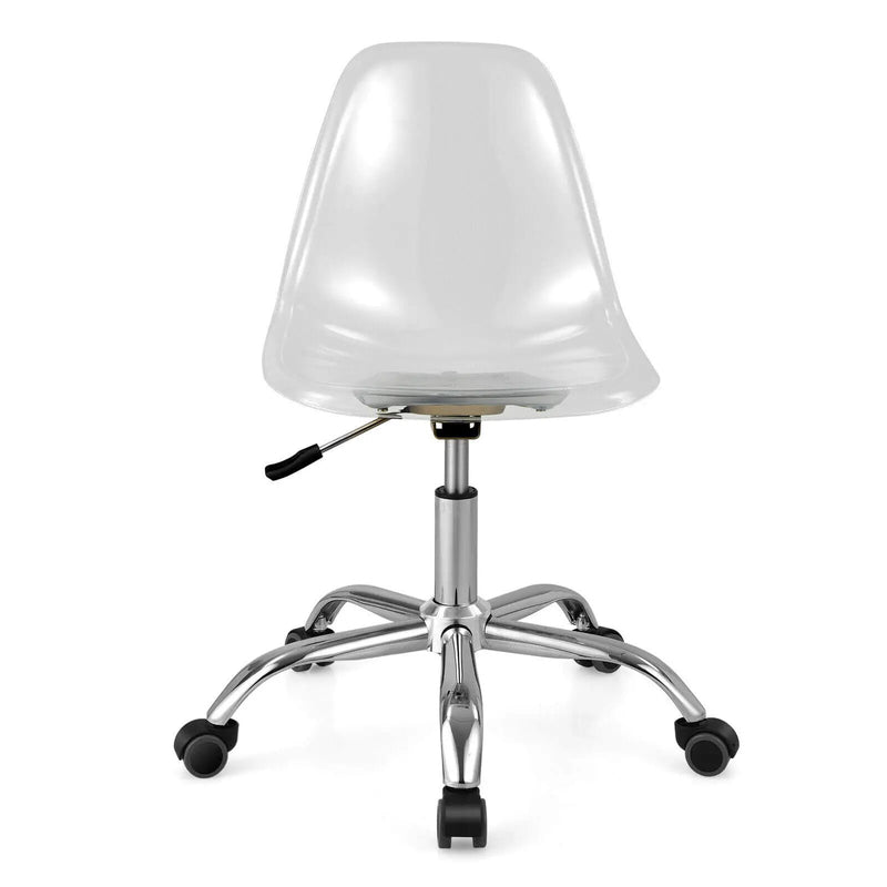 Swivel Acrylic Armless Adjustable Height Office Chair by DirectDeals