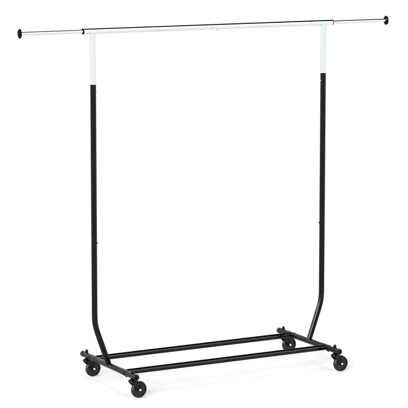 Rolling Clothes Rack Extendable Garment Stand for Hanging Clothes by DirectDeals