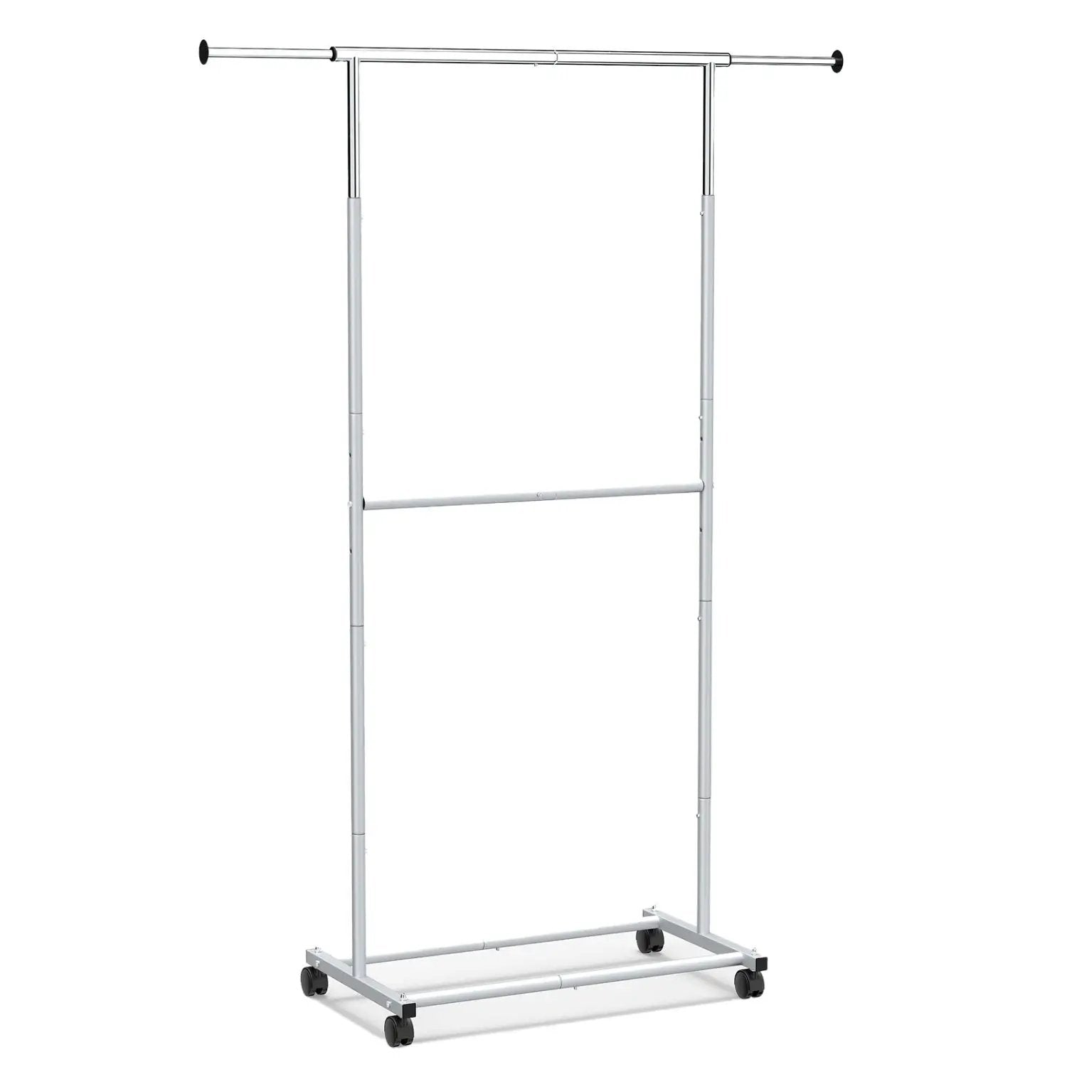 Rolling Clothes Rack Double by DirectDeals