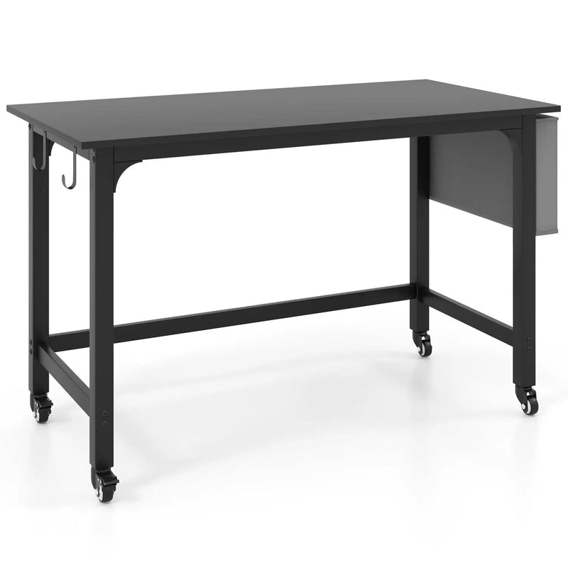 Rolling Computer Desk with Lockable Wheels 48" x 24" by DirectDeals