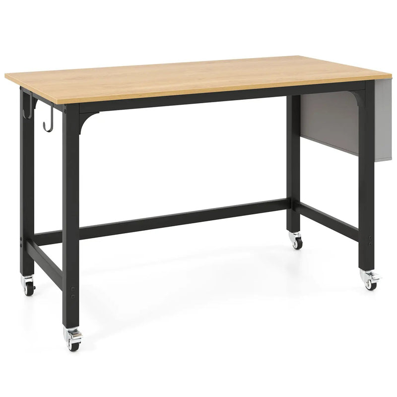 Rolling Computer Desk with Lockable Wheels 48" x 24" by DirectDeals