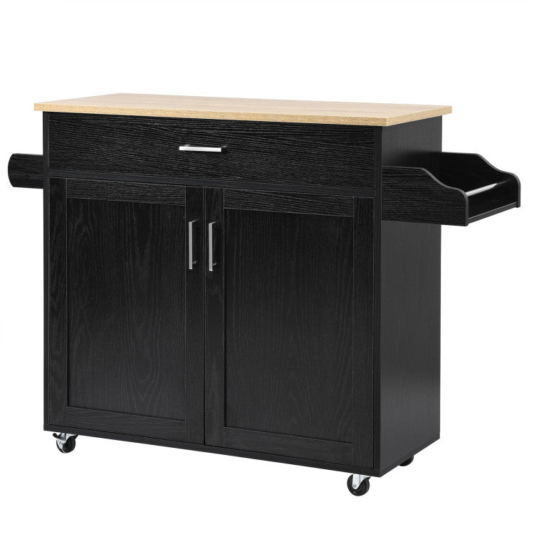 Rolling Kitchen Island Cart with Towel and Spice Rack, photo 3 of 11