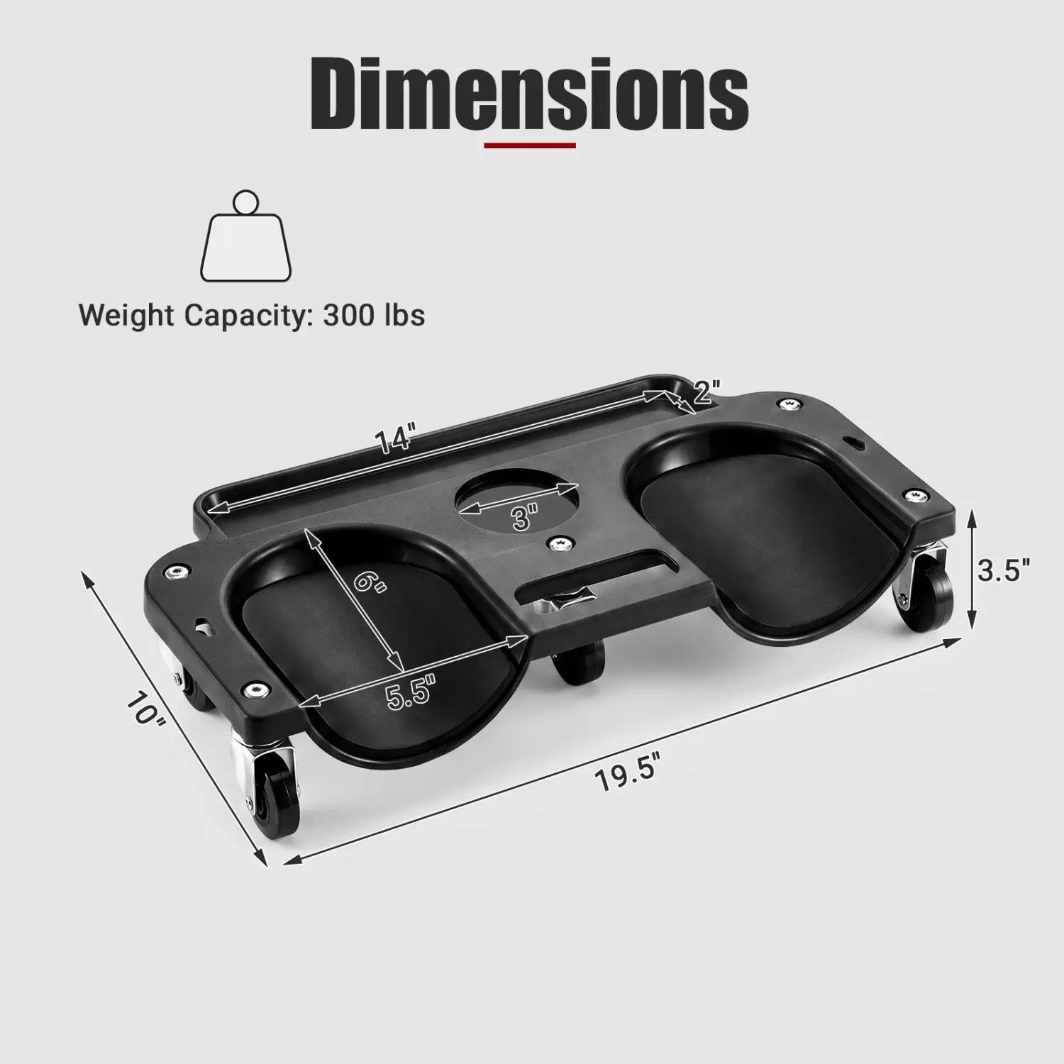 Rolling Knee Creeper with 360° Swivel Casters & Tool Trays by DirectDeals