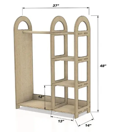 ROME- Clothing Rack by Bush Acres