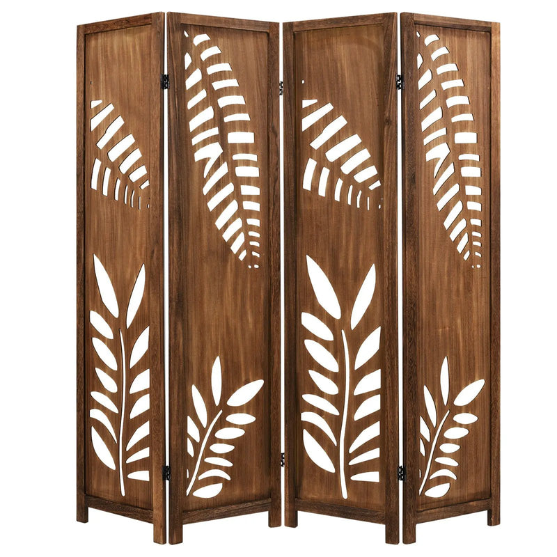 Room Divider 5.6 FT Folding Partition Stand with Double Action Metal Hinges by DirectDeals