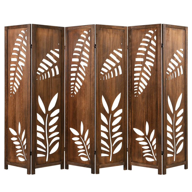 Room Divider 5.6 FT Folding Partition Stand with Double Action Metal Hinges by DirectDeals