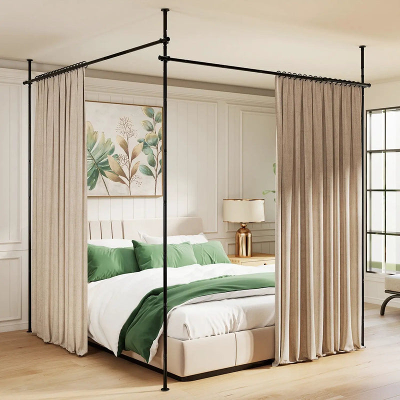 Room Divider Curtain Rod with Adjustable Floor to Ceiling Tension Rod (Curtains Not Included) by DirectDeals