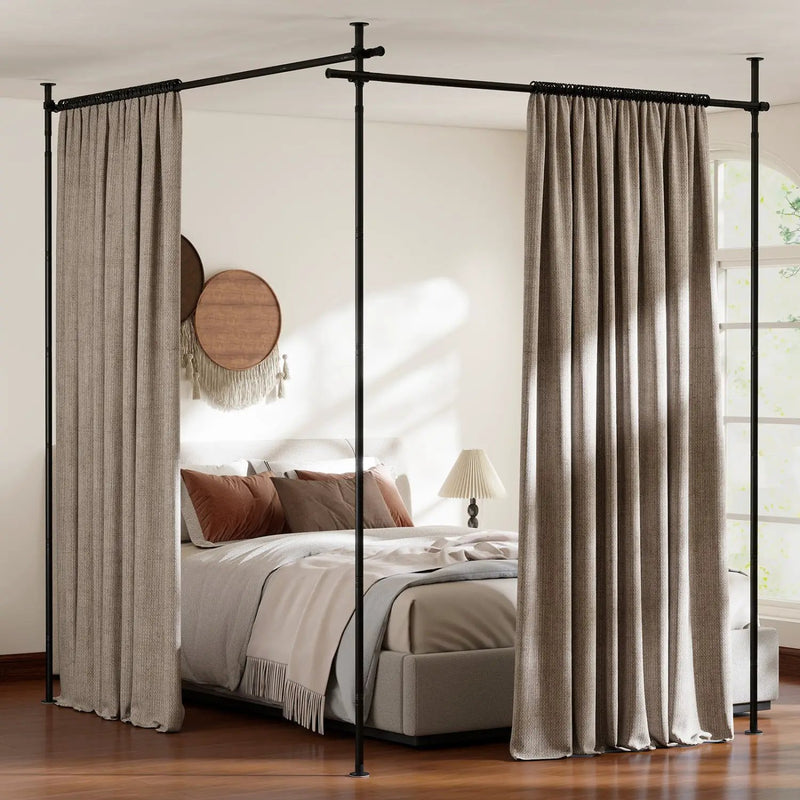 Room Divider Curtain Rod with Adjustable Floor to Ceiling Tension Rod (Curtains Not Included) by DirectDeals