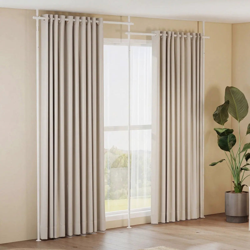 Room Divider Curtain Rod with Adjustable Floor to Ceiling Tension Rod (Curtains Not Included) by DirectDeals