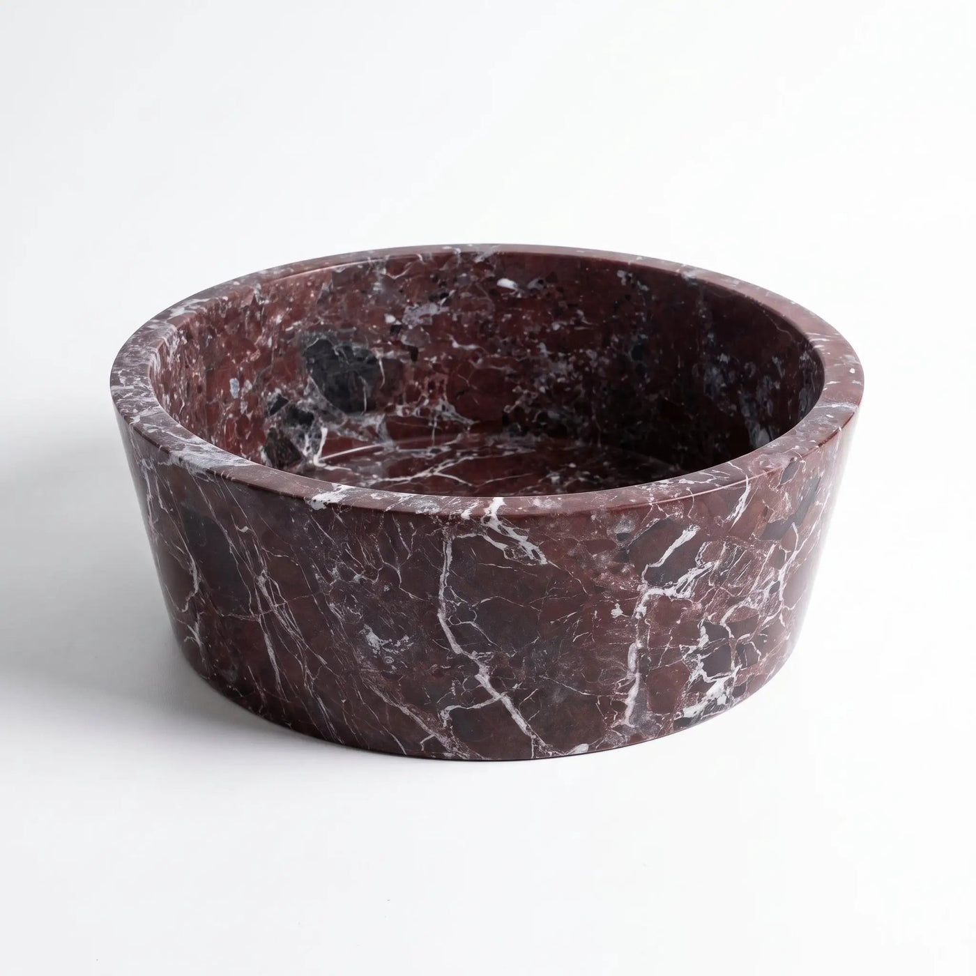 Rosso Levanto Above-Vanity Tapered Vessel Bathroom Sink by GMSTONE