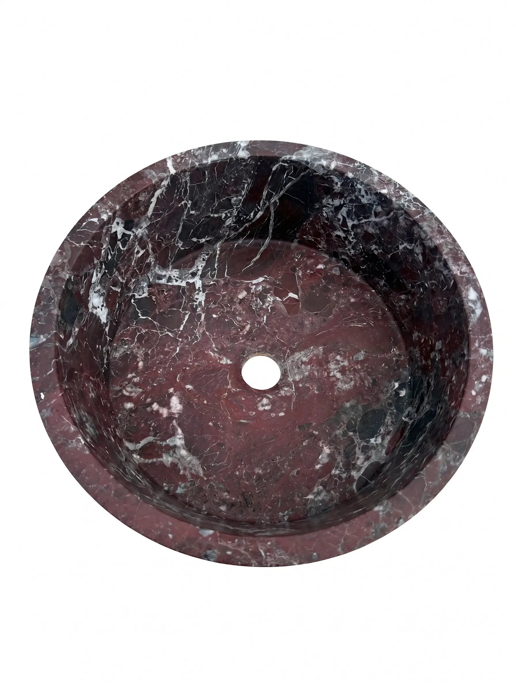 Rosso Levanto Above-Vanity Tapered Vessel Bathroom Sink by GMSTONE