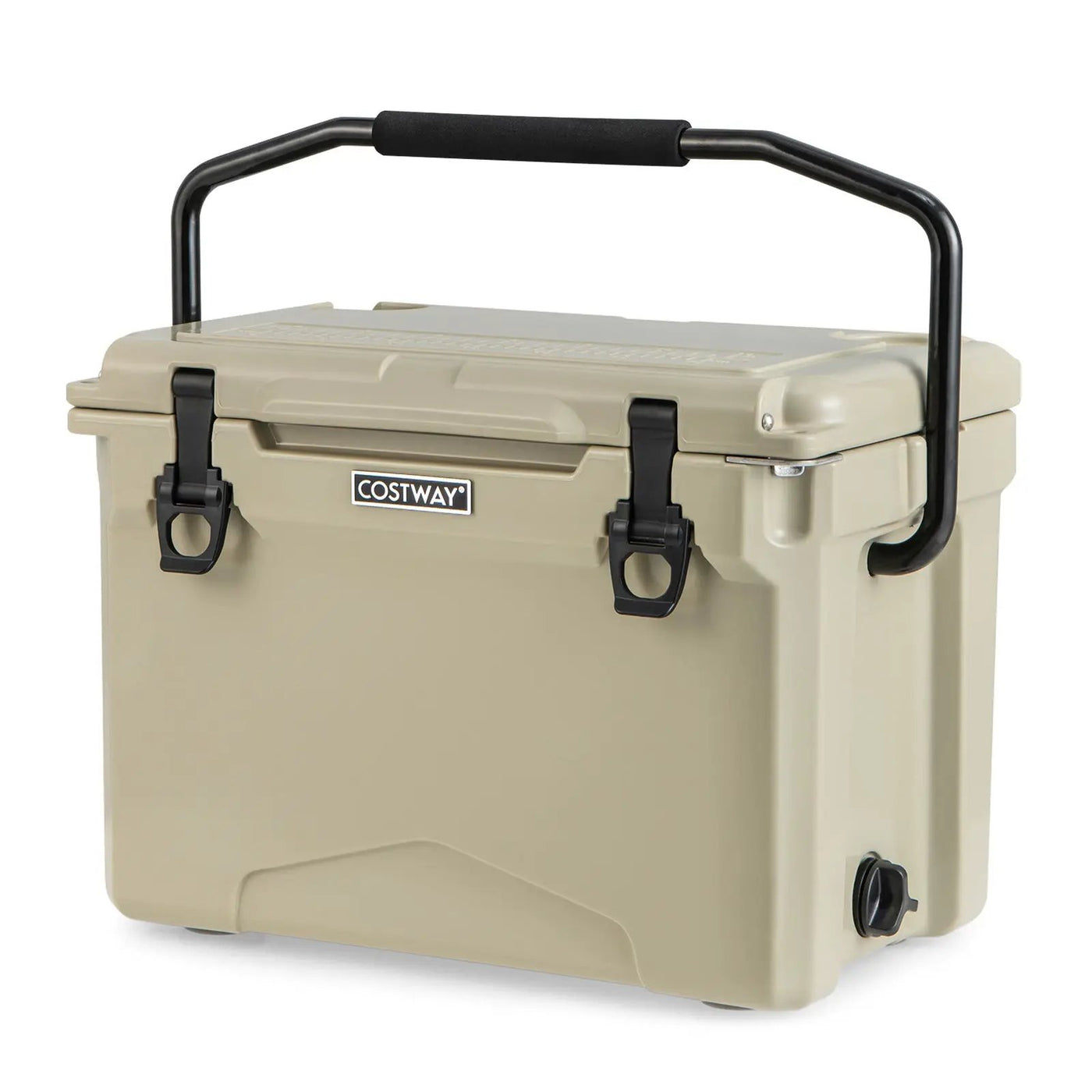 25 QT Hard Cooler with Aluminum Handle and Integrated Cup Holders by DirectDeals