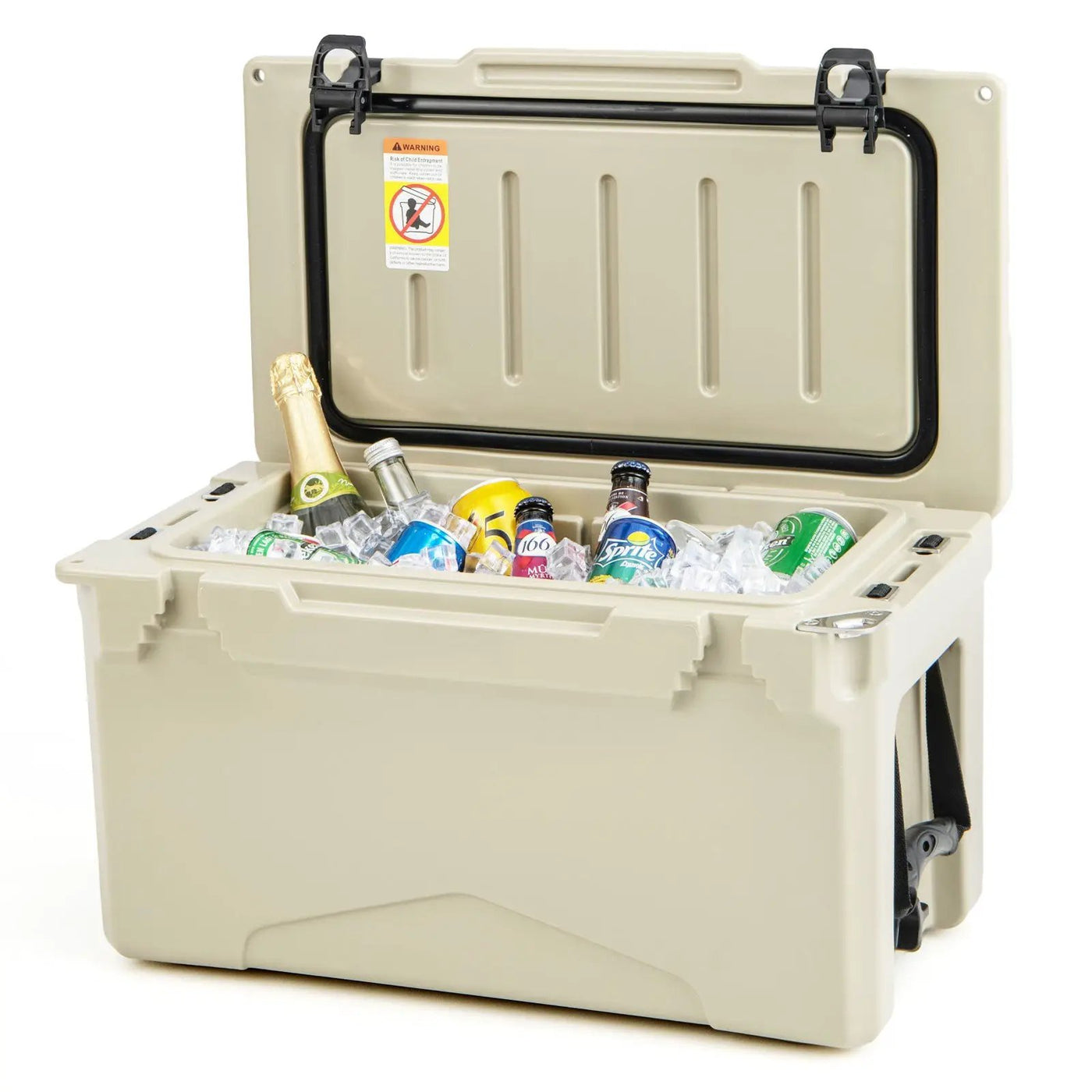 Rotomolded Cooler with Integrated Cup Holders and Bottle Opener by DirectDeals