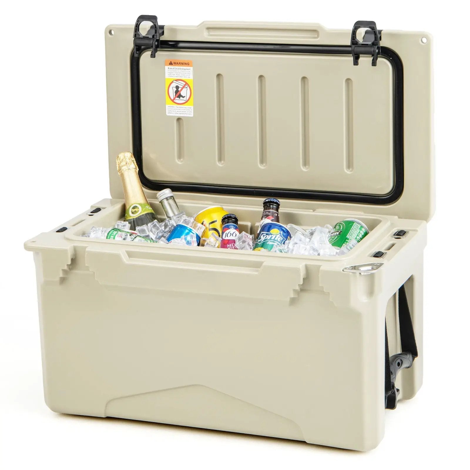 Rotomolded Cooler with Integrated Cup Holders and Bottle Opener by DirectDeals