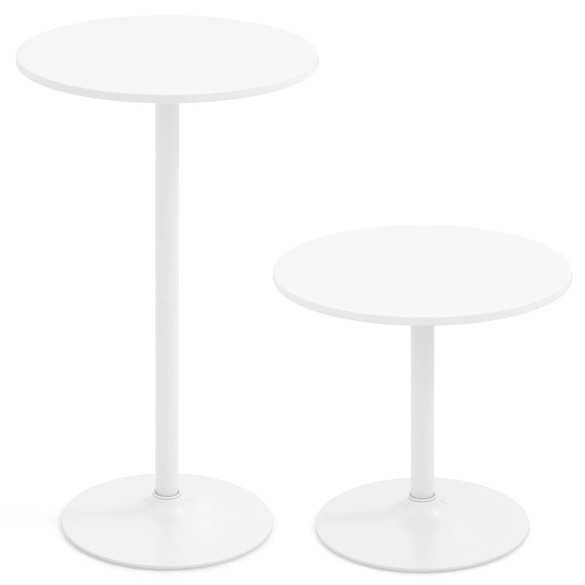 Round Bistro Table 40 Inch Bar Height Tall Coffee Cocktail Table, photo 12 of 16