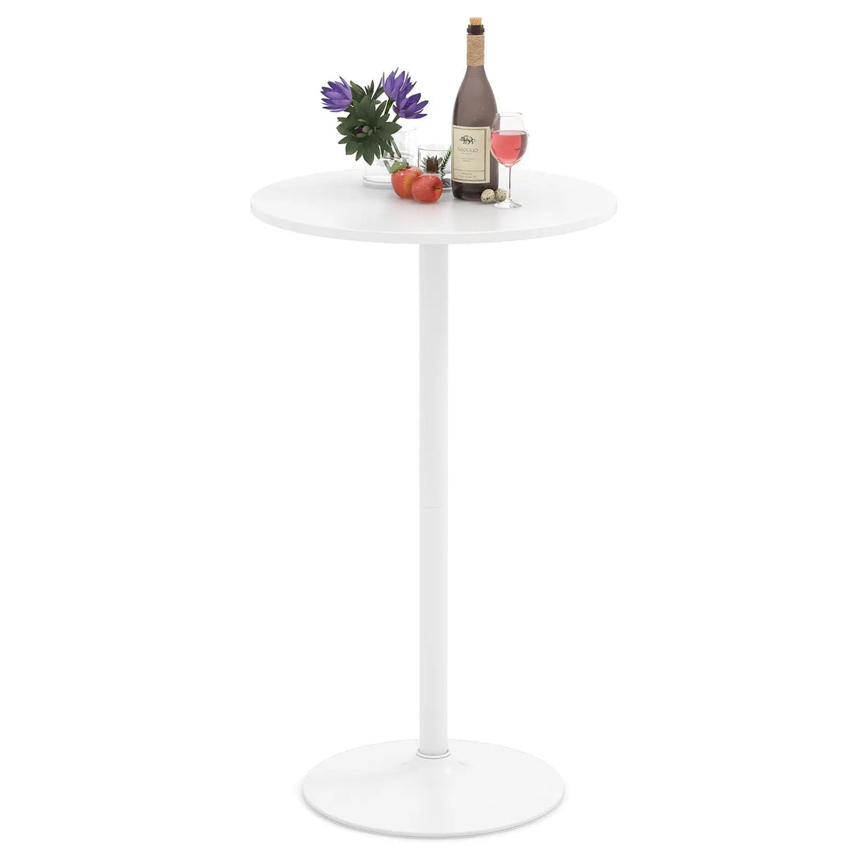 Round Bistro Table 40 Inch Bar Height Tall Coffee Cocktail Table, photo 9 of 16