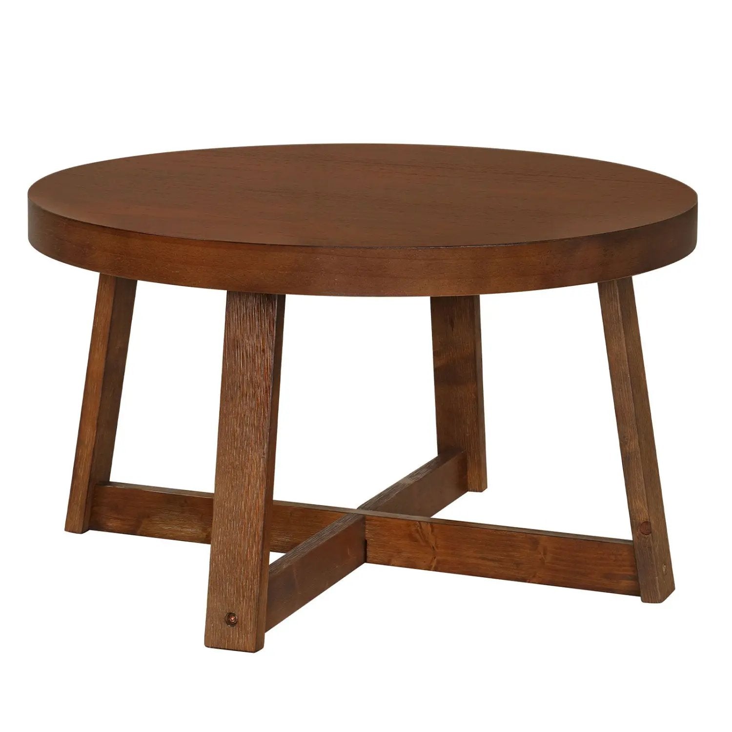 Round Coffee Table 30 Inch with Solid Wood Legs by DirectDeals