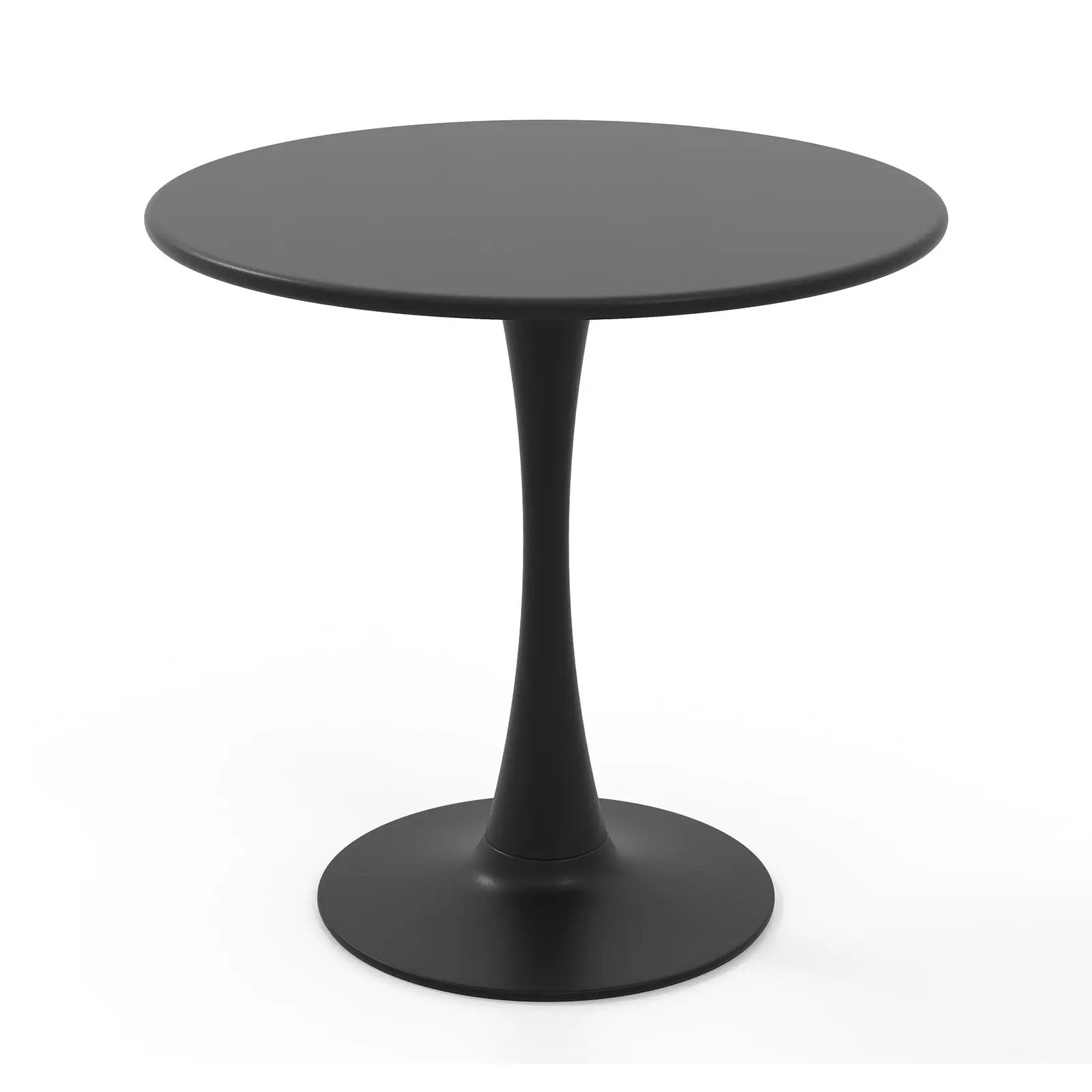31.5 Inch Round Dining Table with Anti-Slip PP Ring-Black by DirectDeals