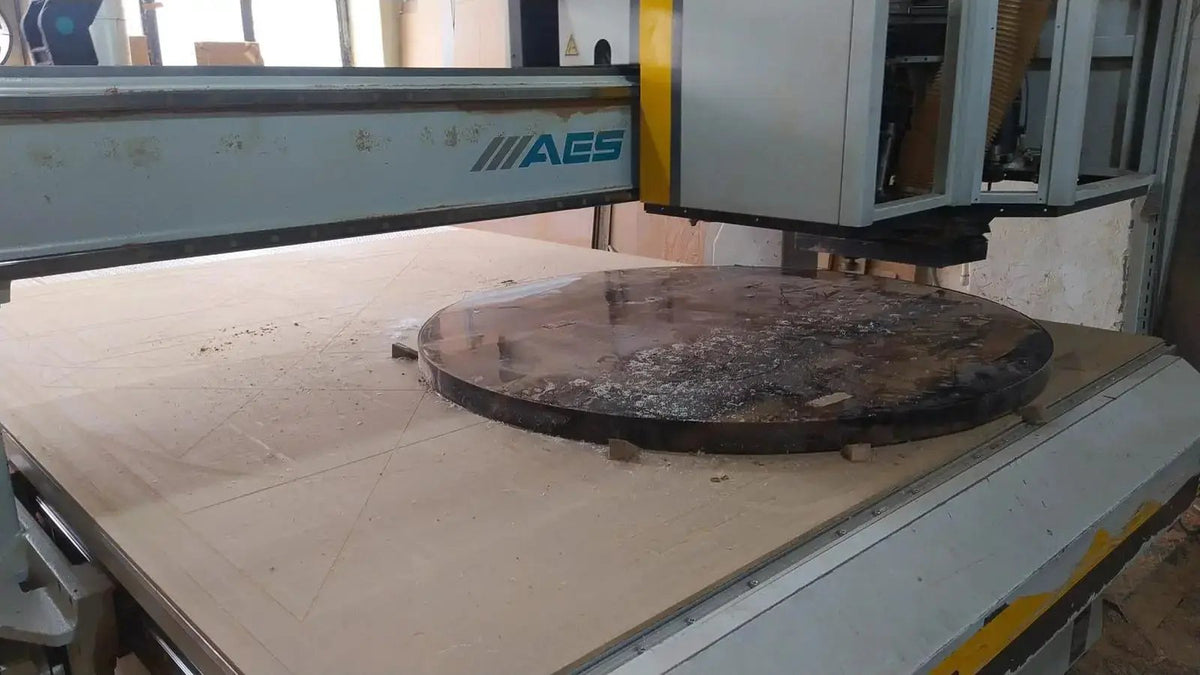 Custom Round Epoxy Resin Walnut Dining - Kitchen Table With Wood Base, photo 11 of 24