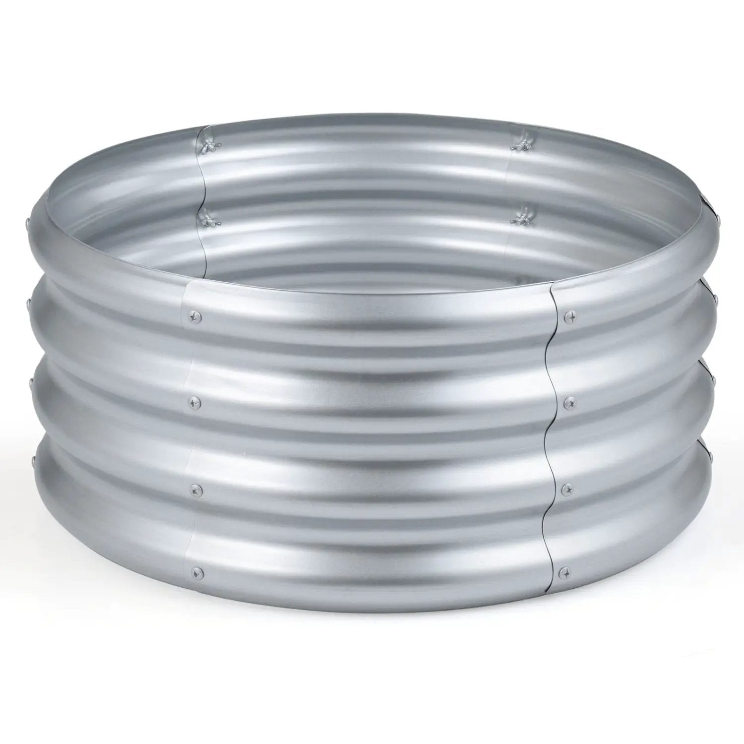 Round Galvanized Raised Garden Bed with Open-Ended Base by DirectDeals