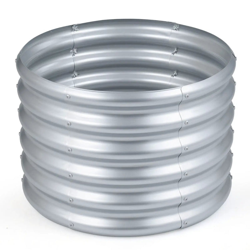 Round Galvanized Raised Garden Bed with Open-Ended Base by DirectDeals